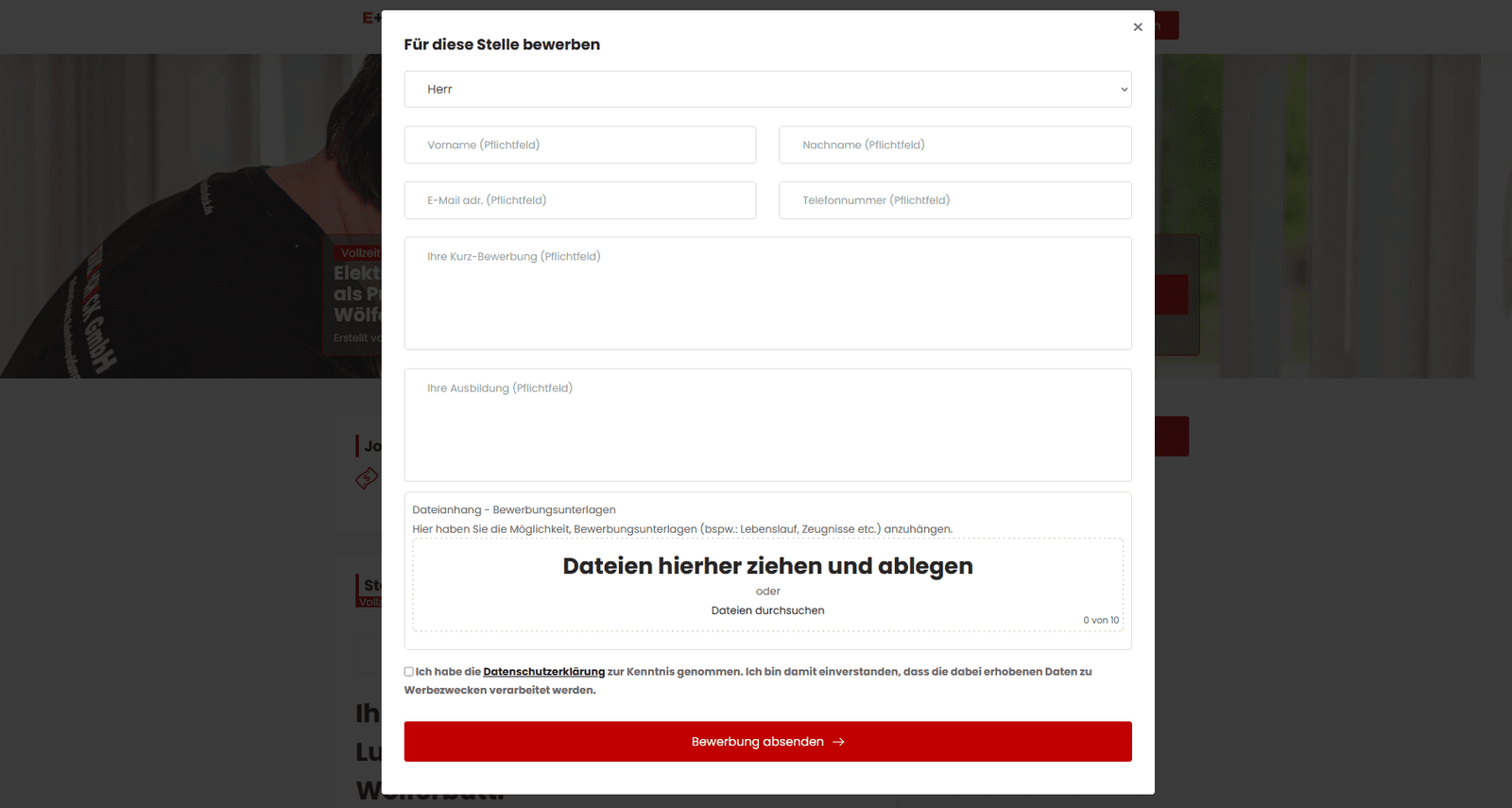 Erstellung Jobportal